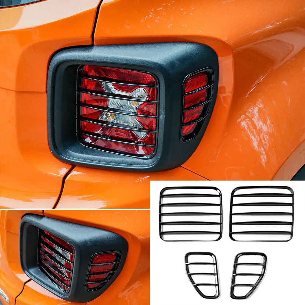 ABS Car Retrofit Exterior Rear Lamp Taillight Protection Guard Cover Kit For Jeep Renegade 2016+ Auto Accessories