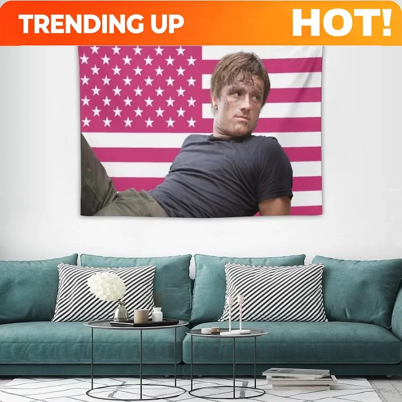 Customization 1 Stück Josh Hutcherson Schauspieler Ästhetische Tapete Wandhängend, Polyester Pfirsichhaut Samt, Horizontaler Gew