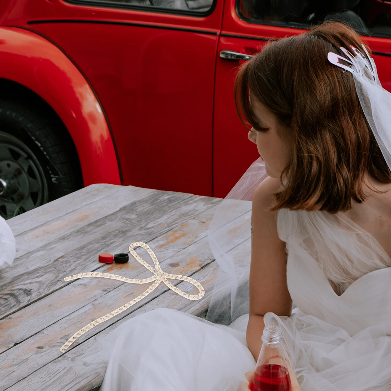 

Large Beaded Handmade Bowknot Wedding Dress Embellishment Elegant Collar Decoration Charm for DIY Clothes Accessories