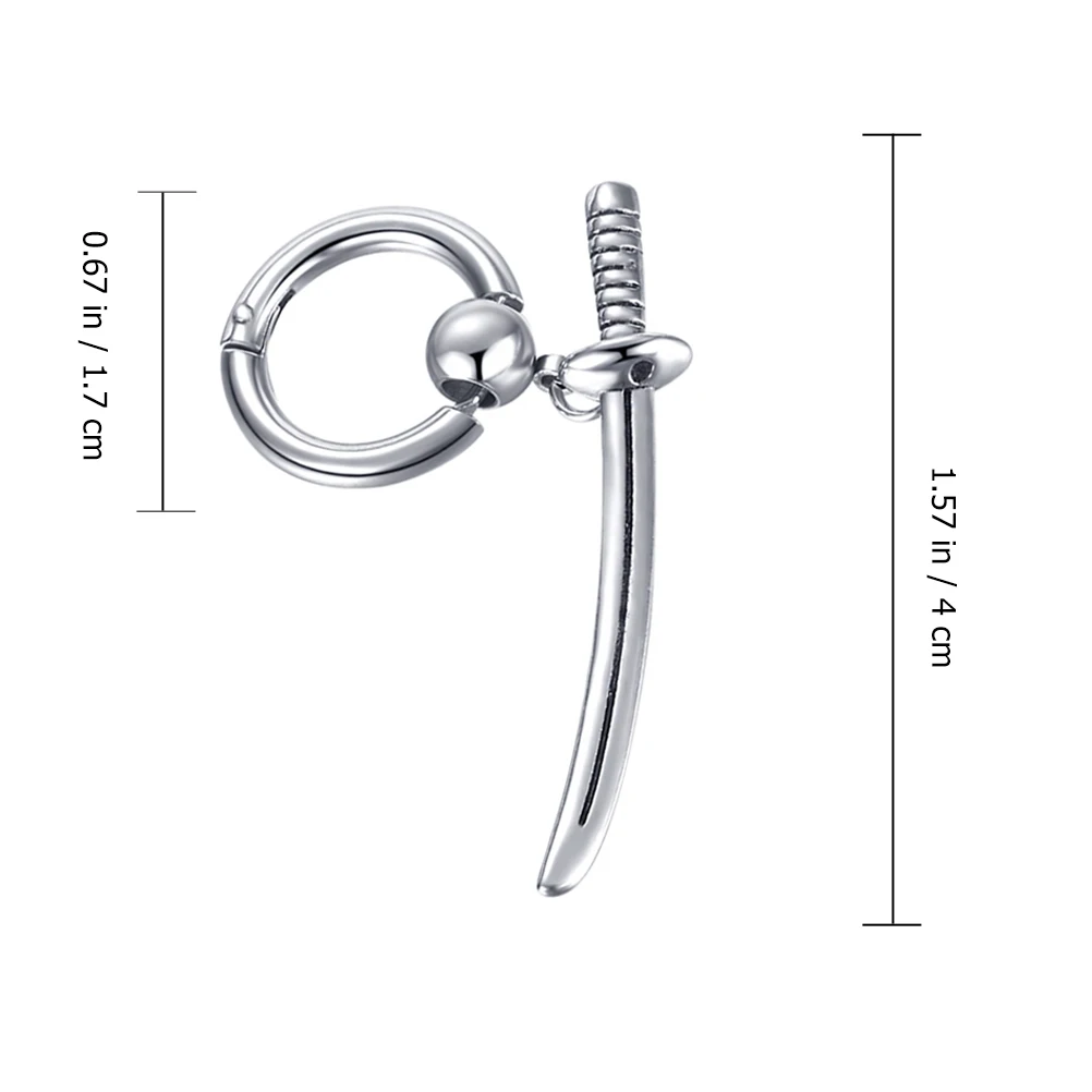 

1 Pair Stainless Steel Small Hoops Dangle Drop Earrings Trendy Punk Gothic Jewelry For Festival Party Wear Unique Gift