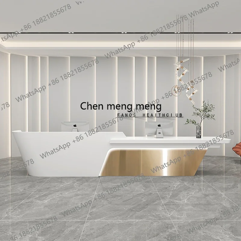 

ze5556Minimalist Design Reception Desks Hotel Welcome Company Simple Reception Desks Executive Long Comptoire Accueil