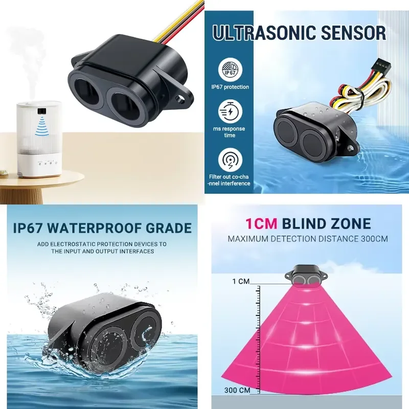 2026 Hot Sale DYP-L07 Food-Grade Enclosure 2m Range Ultrasonic Contactless Water Tank Level Sensor for Mounted Water