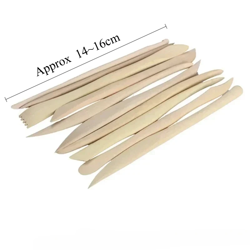 Wooden Clay Sculpture knife Pottery Sharpen Modeling Tools Set 10PCS Wood Knife Great