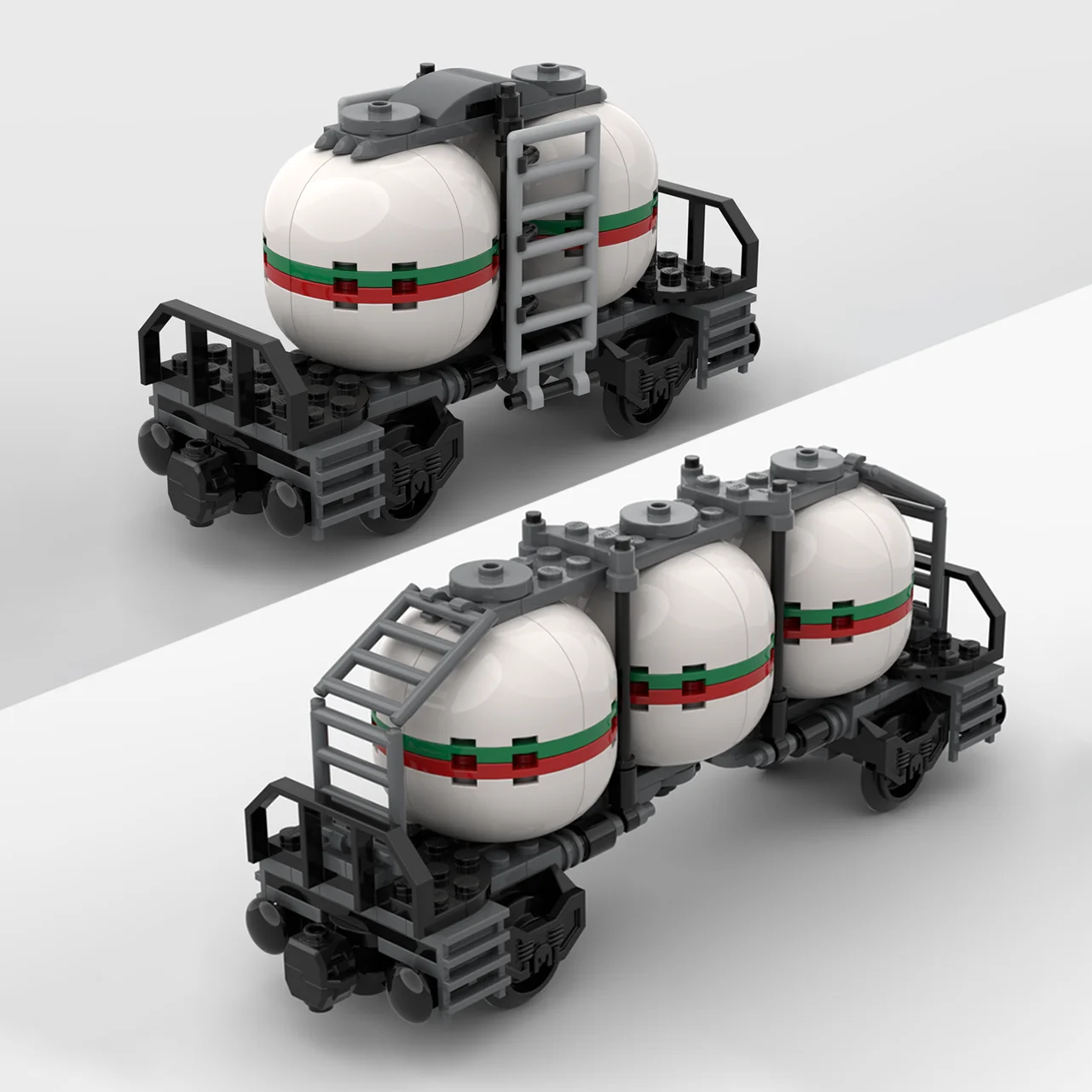 

MOC New silo railcart small，Silo Railcart， Train, city train, educational technology DIY set, children's holiday birthday gift