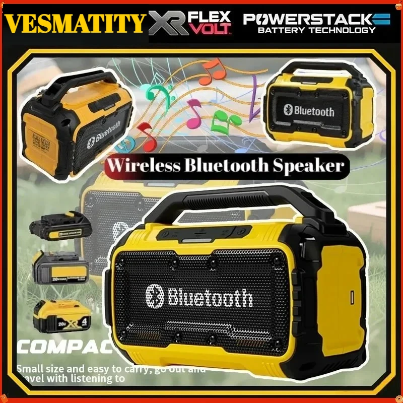 bluetooth-speaker-usb-type-c-port-charge-waterproof-loudspeaker-stereo-surround-tools-for-dewalt-battery