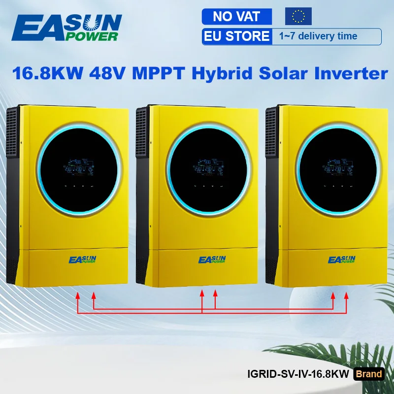 EASUN POWER 5.6KW Hybride Solar Inverter 48V PV Power 5600W On & Off Grid Parallel Inverter Ingebouwde Solar Charger Controller 120A Zuivere Sinusgolf Netvoeding