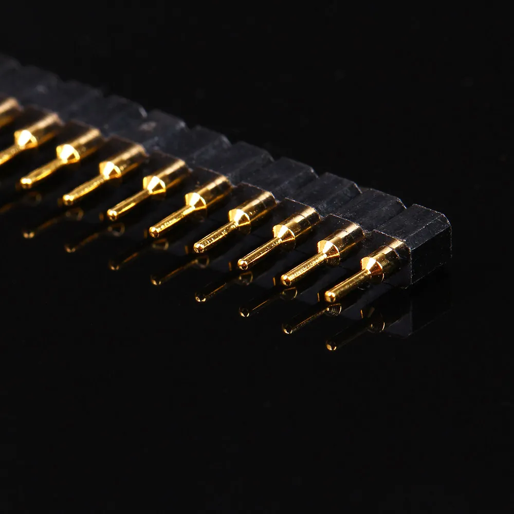 Premium for Nextron 1*40P 2.54mm Gold Plated Round Hole Female Header  50pcs