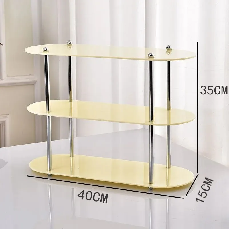 Ins Style Acrylic Multi-layer Storage Rack Decorative Shelves Desk Organizer Makeup Jewelry Home Organization Garden