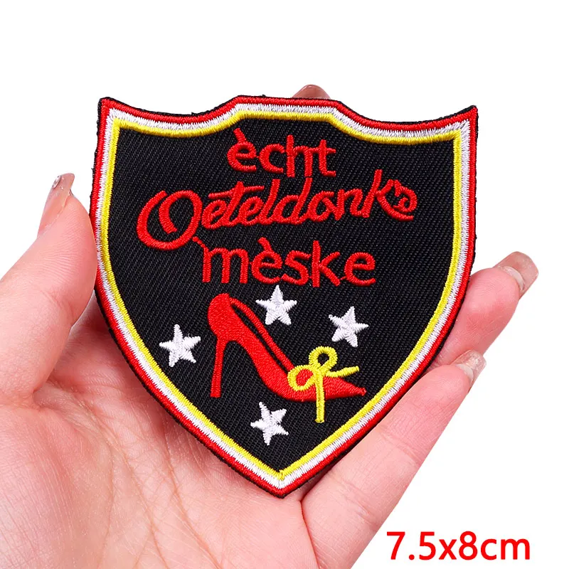 Netherland Carnival Oeteldonk Emblem Patch Iron On Patches For Clothing Fusible Patch Frog Sewing Embroidered Patches On Clothes