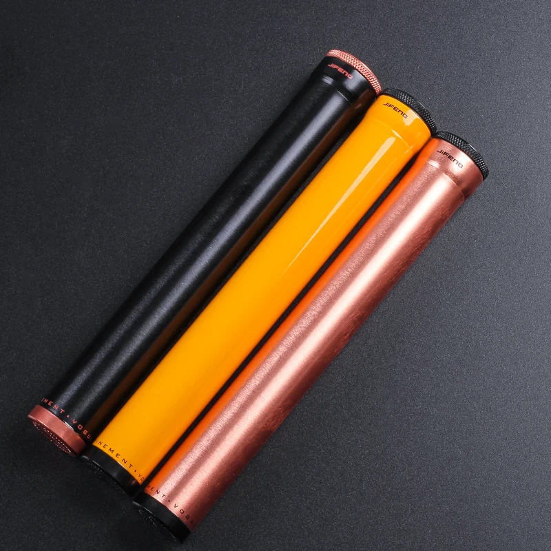 Cigar Case With Humidifier Classic Aluminum Travel Cigar Tube Humidor Holder diameter 22mm Cigar holder