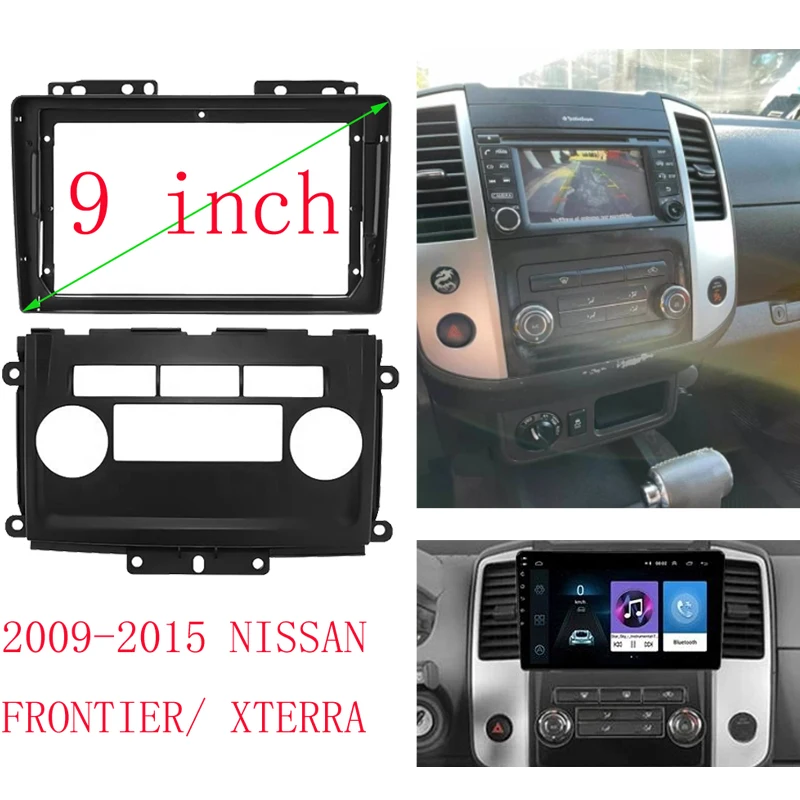 

9 Inch Car Radio Installation Double Din DVD GPS Mp5 Plastic Fascia Panel Frame For 2009-2015 NISSAN FRONTIER/ XTERRA