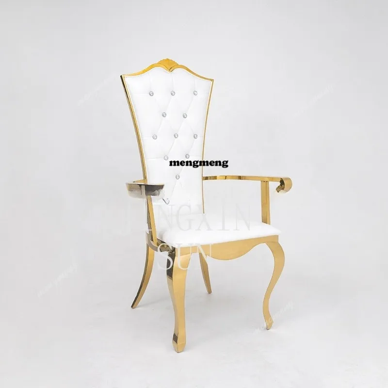

Stainless steel armrest gold wedding and event chair
