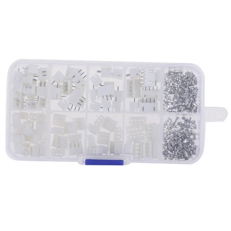 250PCS  2P 3P 4P XH2.54mmSpacing Terminal Kit Shell Needle HolderJSTConnector Boxed