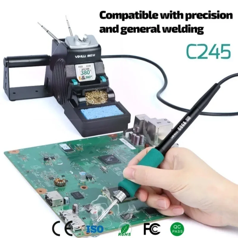 

Цифровая паяльная станция YIHUA 982-III C210 C245 C115 Ручки 2s Быстрый нагрев PID-контроль температуры для ремонта электроники и ювелирных изделий