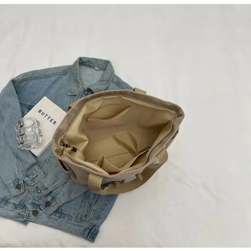 Tote กระเป๋าญี่ปุ่น City Tote กระเป๋าแฟชั่นขนาดใหญ่วิทยาลัยไหล่หญิง University Designer Oxford ผู้หญิงช้อปปิ้งเกาหลียอดนิยม