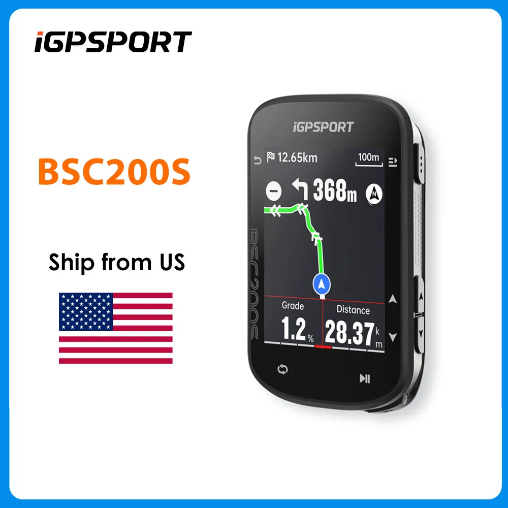 iGPSPORT BSC200S GPS Bike Computer Route Navigation Colorful Screen Wireless Bicycle Speedometer Cycling Odometer