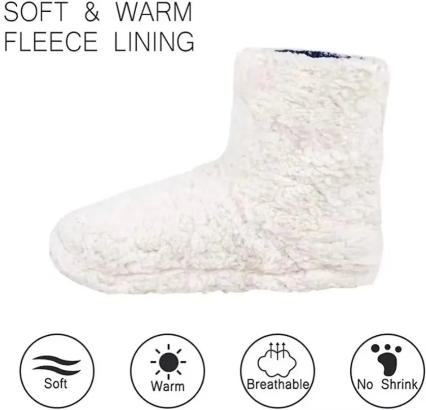 Slipper Womens Home House Fluffy Winter Warm Christmas Gift Elk Fur Contton Plush Grip Sole Female Indoor Room Shoes Boots Men - Image 5