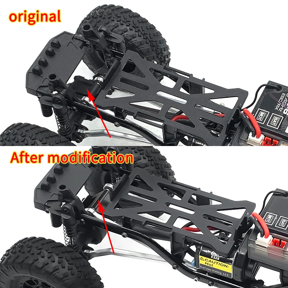 YEAHRUN-Liga de Alumínio Truss Eixo Traseiro Ajustável, Montagem superior para Axial SCX24, Gladiador, Bronco, Wrangler C10, 1/24 RC Car