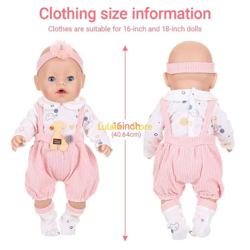 Y4QA Muñeca 18 pulgadas Invierno ropa Autumh Fashion Collection Dolling Wachingup Ropa para actividad 43