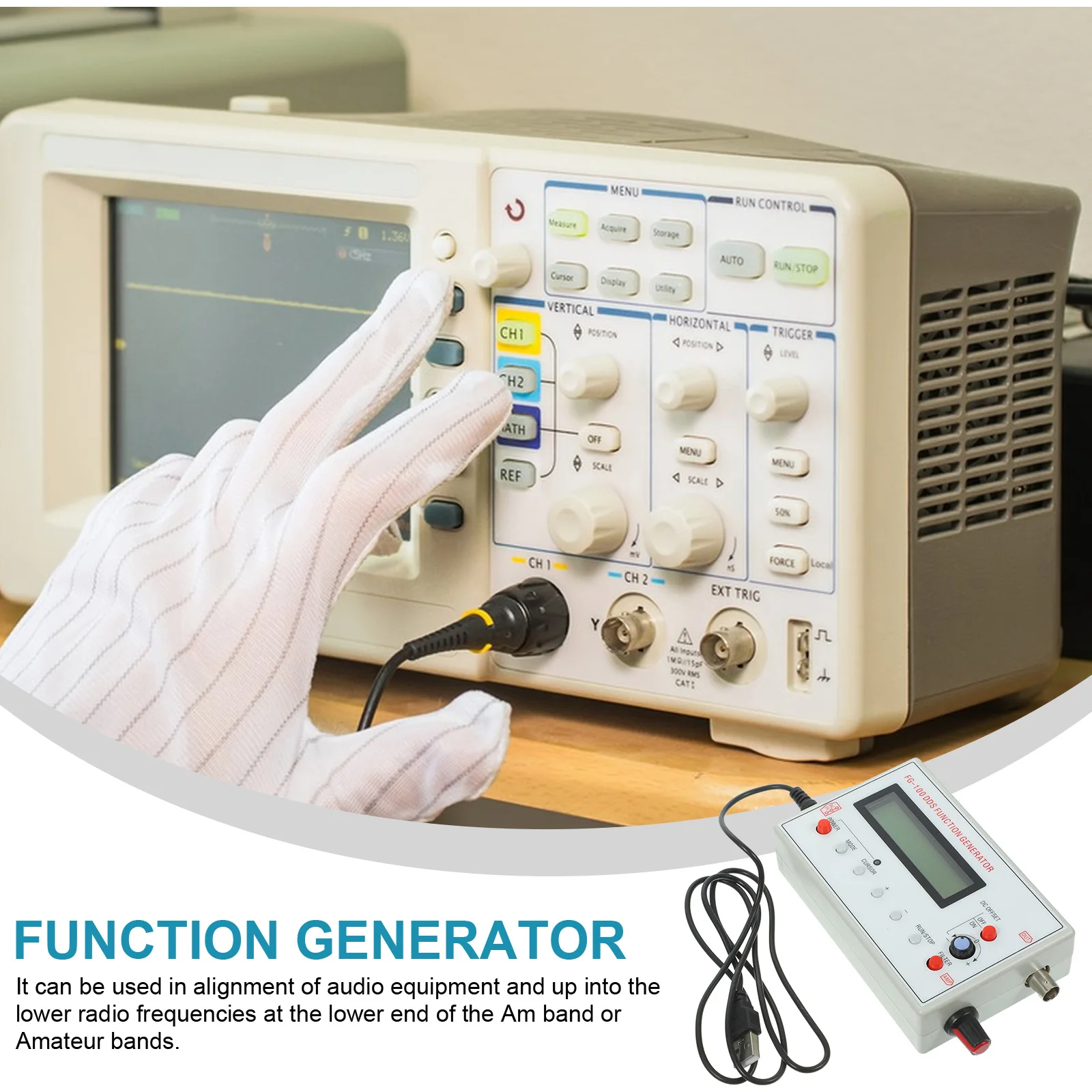 

Kit Function Frequency Board Sine Triangle Square Wave Output 1Hz-500Khz Adjustable High Precision