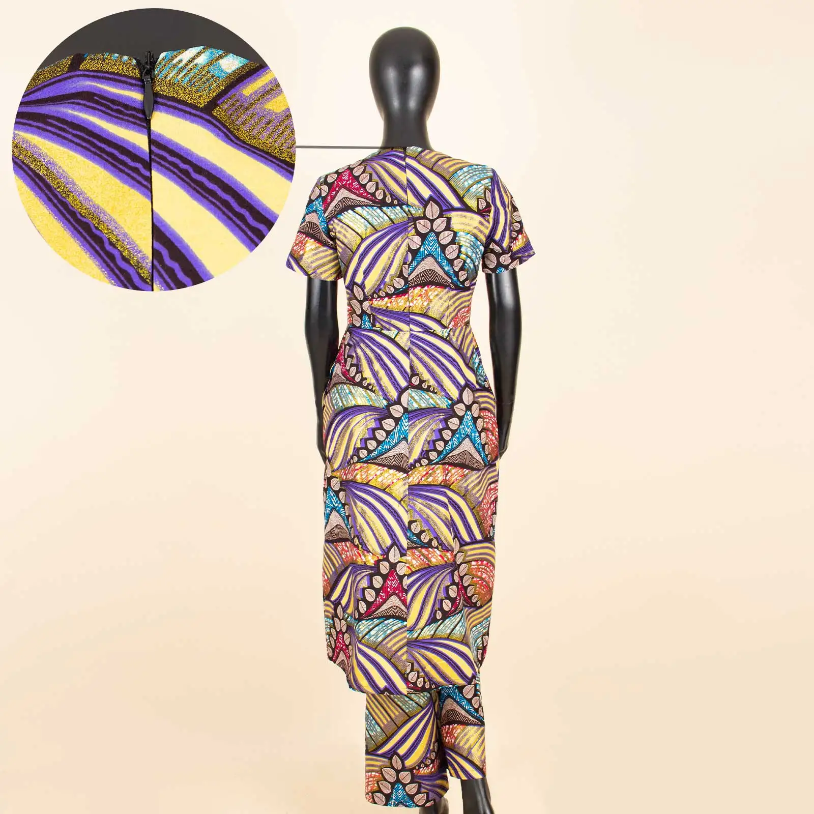 African Women Set Slim Fit Female Suit Long High Slit Coat with Pocket Pant for Elegant Lady Bazin Riche Causal Outfits Y2326006