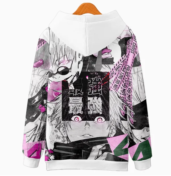 Anime Satoru Gojo Hooded Hoodie Cosplay Costume Autumn Winter Men Women Coat Jacket Loose Tops