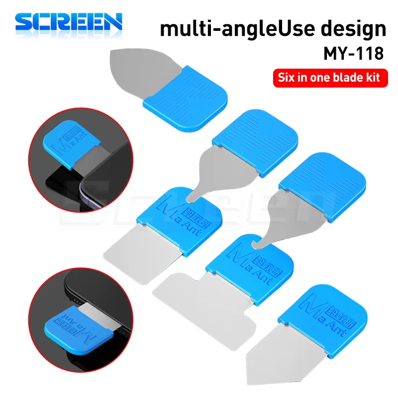 

MaAnt MY-118 6 шт. ультратонкий металлический стальной инструмент для открытия батареи мобильного телефона, разборка, инструменты для открытия ЖК-экрана
