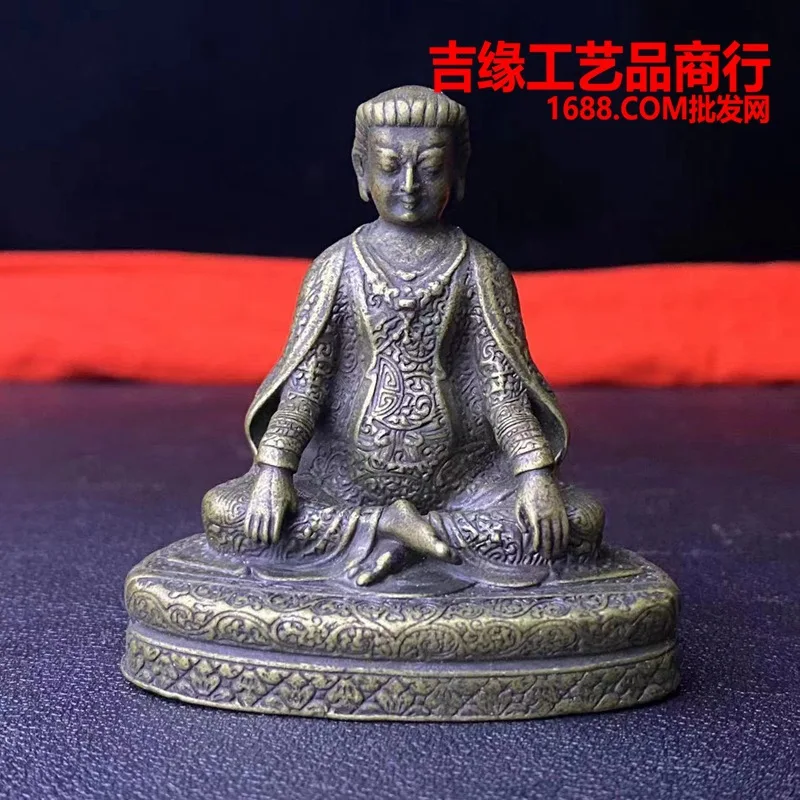

Brass Tibetan Legend Gaju Malba Venerable Ornaments Retro Copper Tibetan Mini Buddha Statue Brazen Buddha