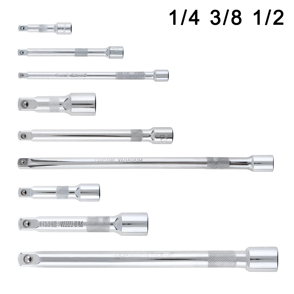 125 150 250 Verlängerung stange aus verchromtem Stahl 50/75///mm Ratschen schlüssels teckdose Adapter Power Drill Adapter installieren