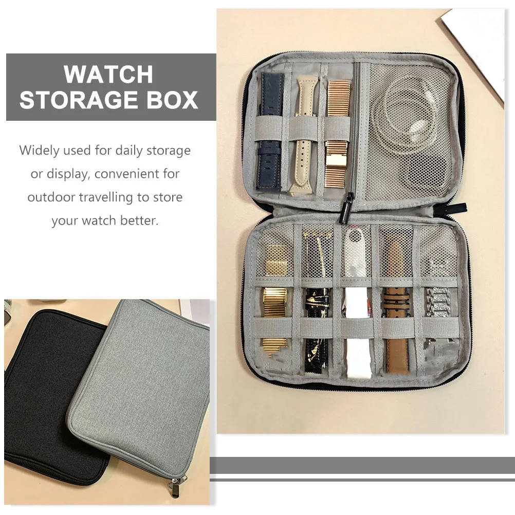 

8 Grids Watch Storage Box Portable Travel Hard Shell Case for Men Watches ganizer Display Home Use Gift Idea Jewelry Container