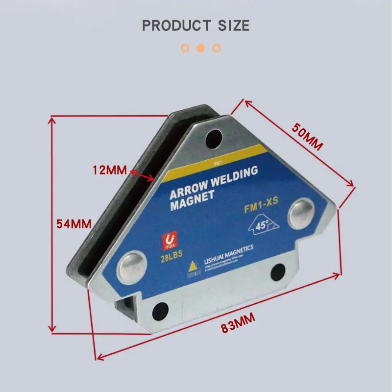 2PCS Hot 12.5KG Saldatura Magnetica Titolari Angolo di Saldatura Freccia Magnete Saldatura Fixer Posizionatore Ferrite Tenendo Strumenti di