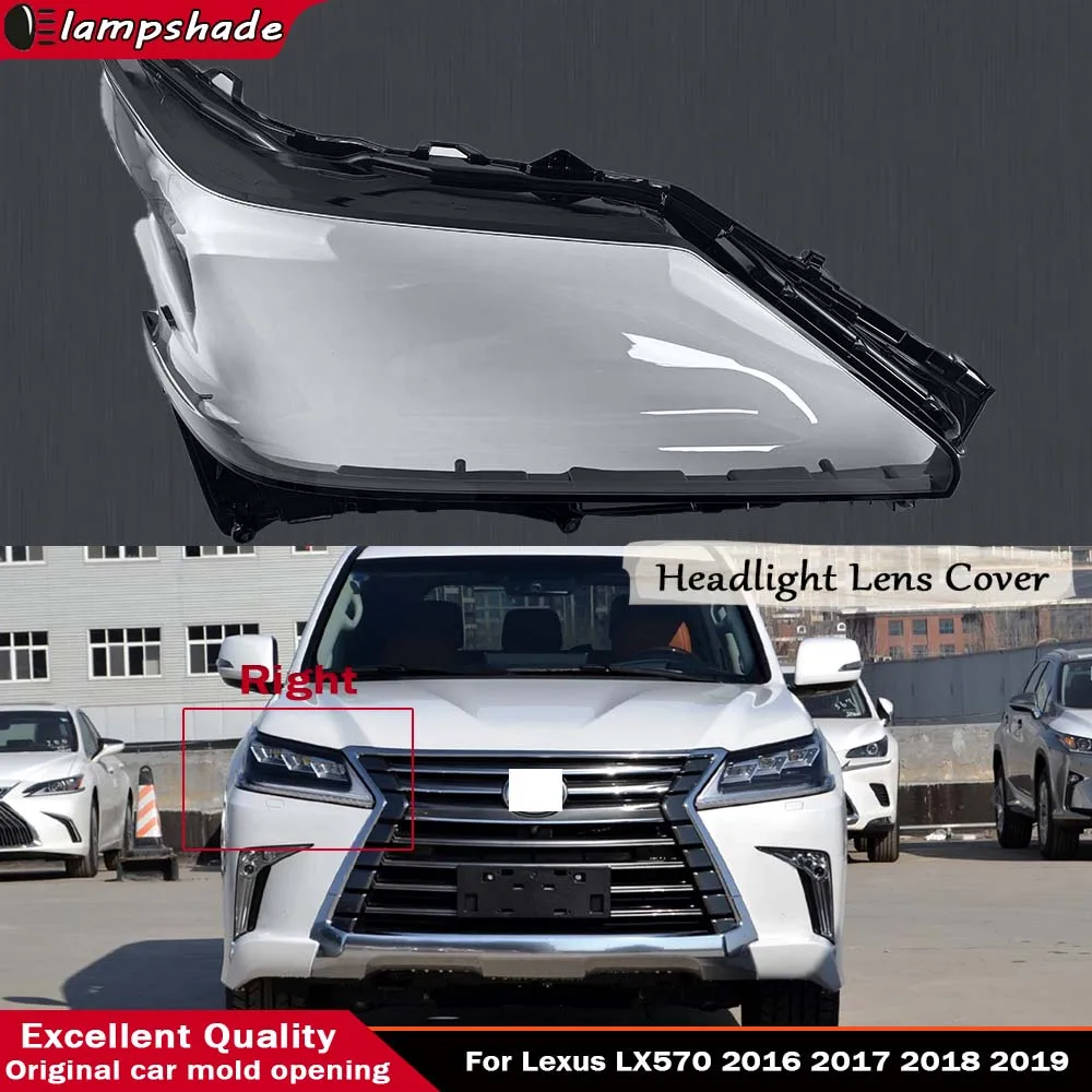 

Car Headlight Lens Cover Headlamp Lens Shell For Lexus LX570 2016 2017 2018 2019 Auto Shell Headlamp Lampshade Transparent