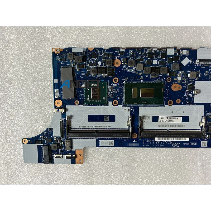 For Lenovo ThinkPad E480 E580 Laptop Motherboard NM-B421 EE480 EE580 I5-8250U 2G Notebook Mainboard 100% test work 01LW197