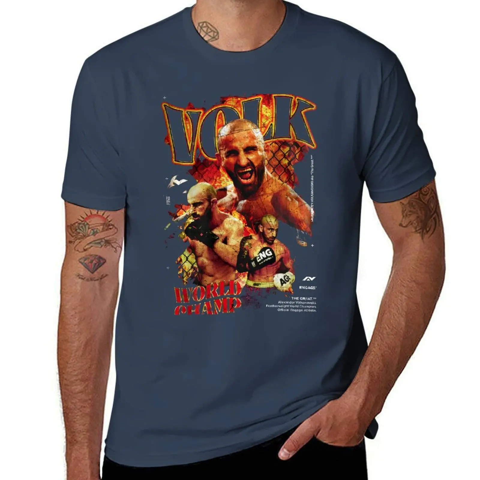 

World Volkanovski Champ Alexander T-Shirt Breathable Mesh Panel T-Shirt