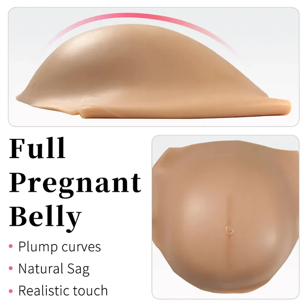 3/6/9 months silicone artificial Pregnant big belly fake tummy Pregnancy for women Costume pretend baby for women