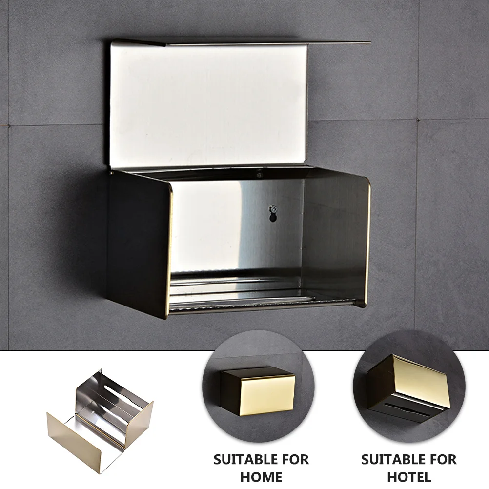 

1Pcs Waterproof Tissue Box Multi-Functional Paper Holder with Storage Design Tissue Box Toilet Paper Cases