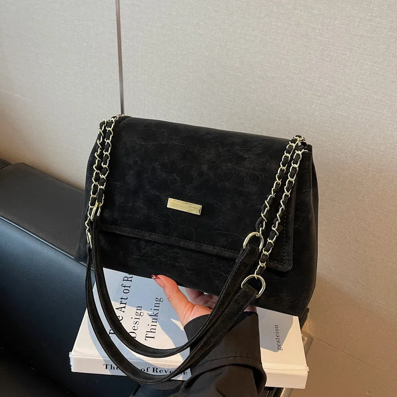 

2025 Women's Pure Color Tote Bag, Genuine Leather Multi-way Shoulder Crossbody Purse, Vintage Large Capacity Work Bag