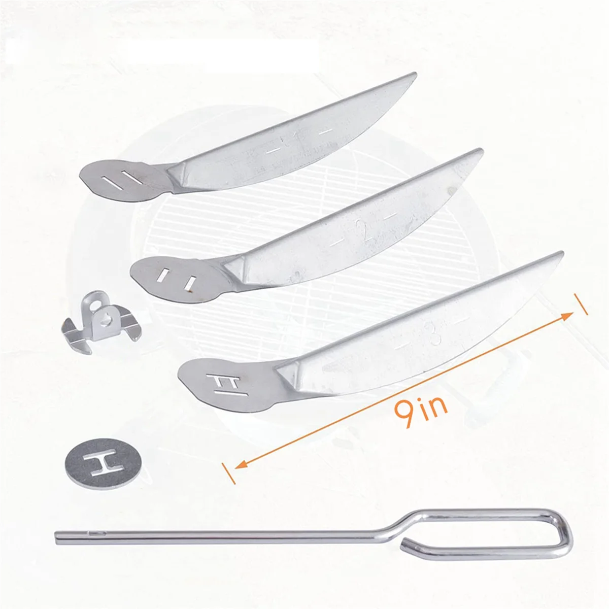 A77I 그릴 부품용 22-1/2인치 원터치 청소 시스템 키트, 그릴 교체 부품용 7444, 설치가 용이함