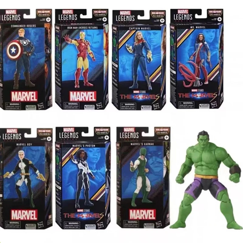 Marvel Legends Photon Karnak Iron Man Captain Ms Marvel Boy Commander Rogers Awesome Hulk Wave 6 Action Figure Toys Kid Gift