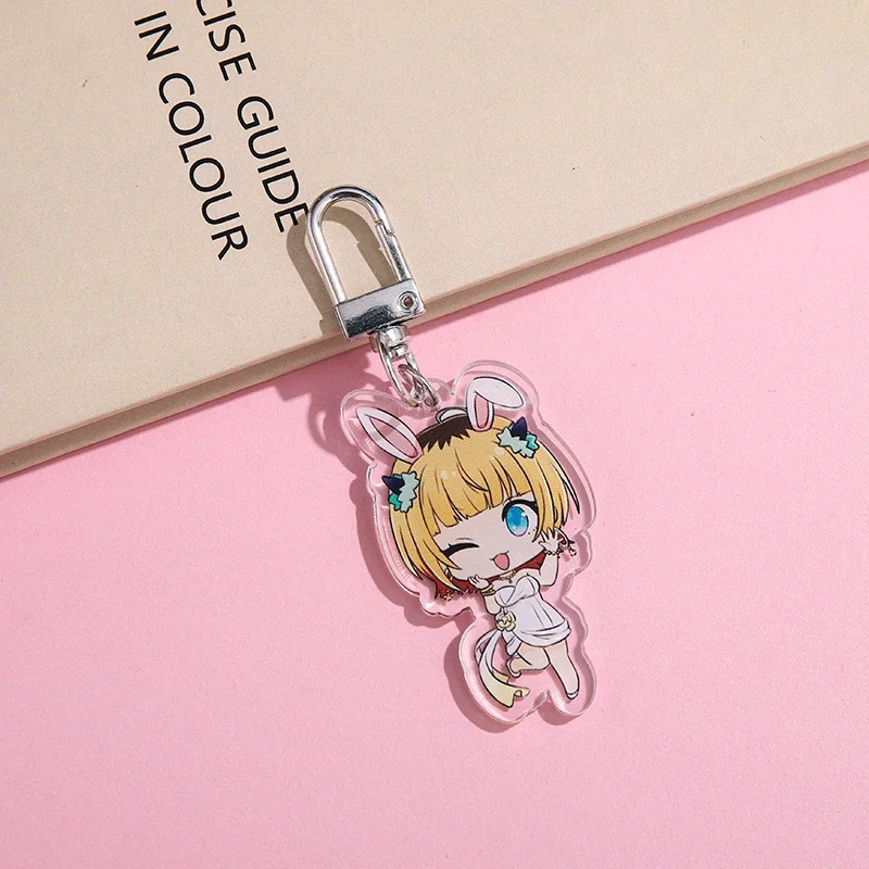 Kawaii Anime Oshi No Ko Keychain Acrylic Figure Hoshino Ai Akuamarin Rubii Sarina Gorou Key Ring Cute Bag Key Holder