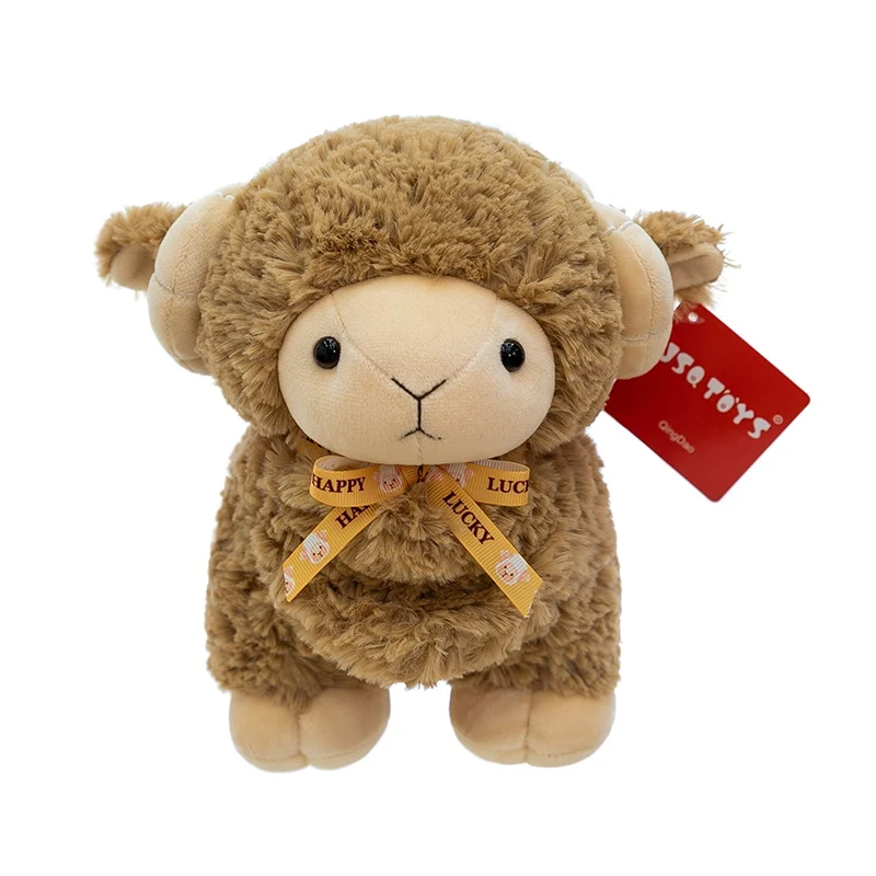 

23cm Standing Goat Plush Toy Soft Fluffy Stuffed Animal Perfect Holiday Gift Idea For Kids Home Decor