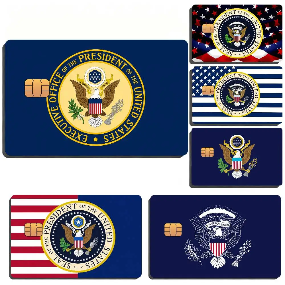 Flag Of The President Of The USA Bank Card Sticker Film Tape Skin For Credit Card Debit Card Waterproof Stickers