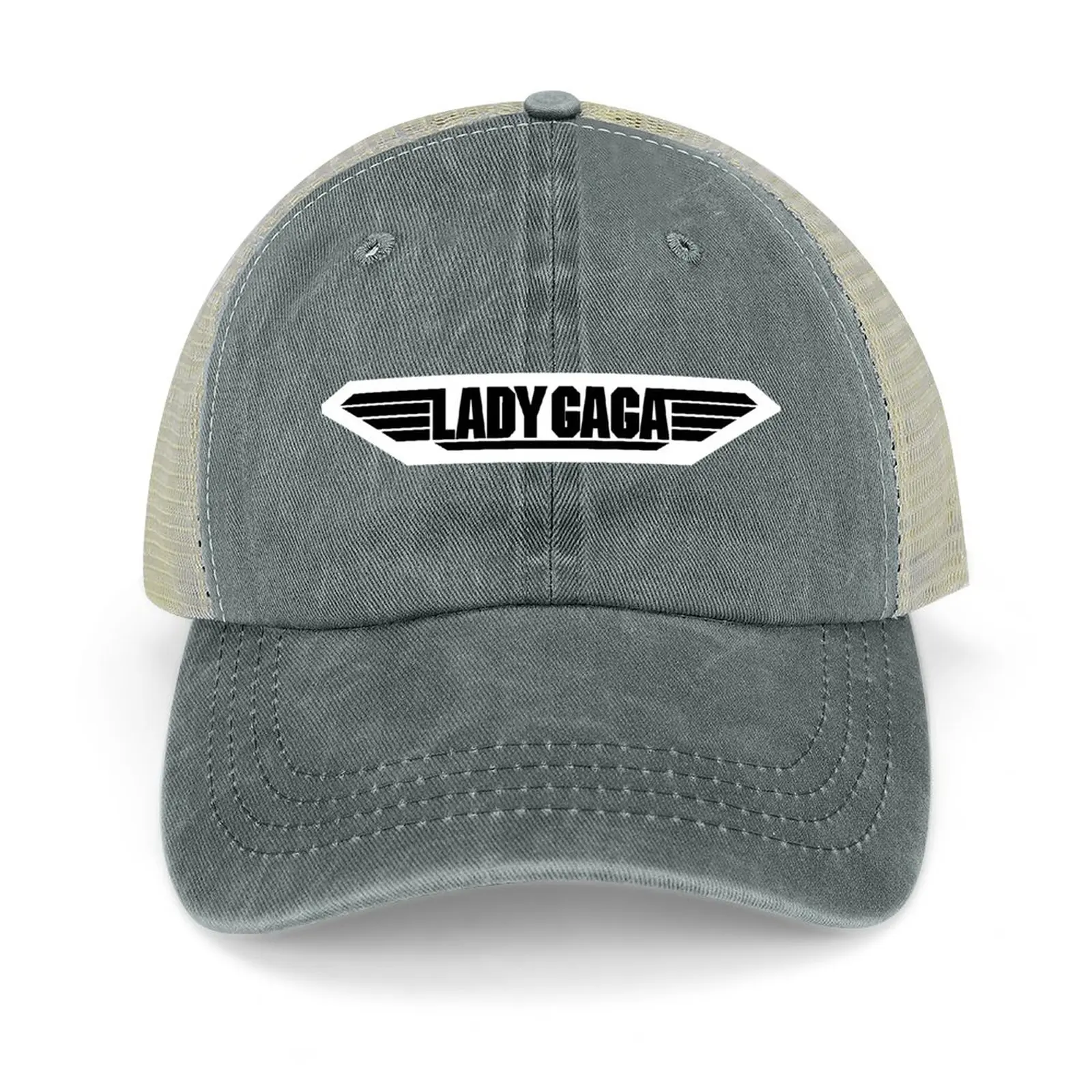 

Lady Gaga - Hold My Hand Logo (Black on White) Cowboy Hat Beach Outing Wild Ball Hat Hat Man Luxury birthday Cap Women's Men's