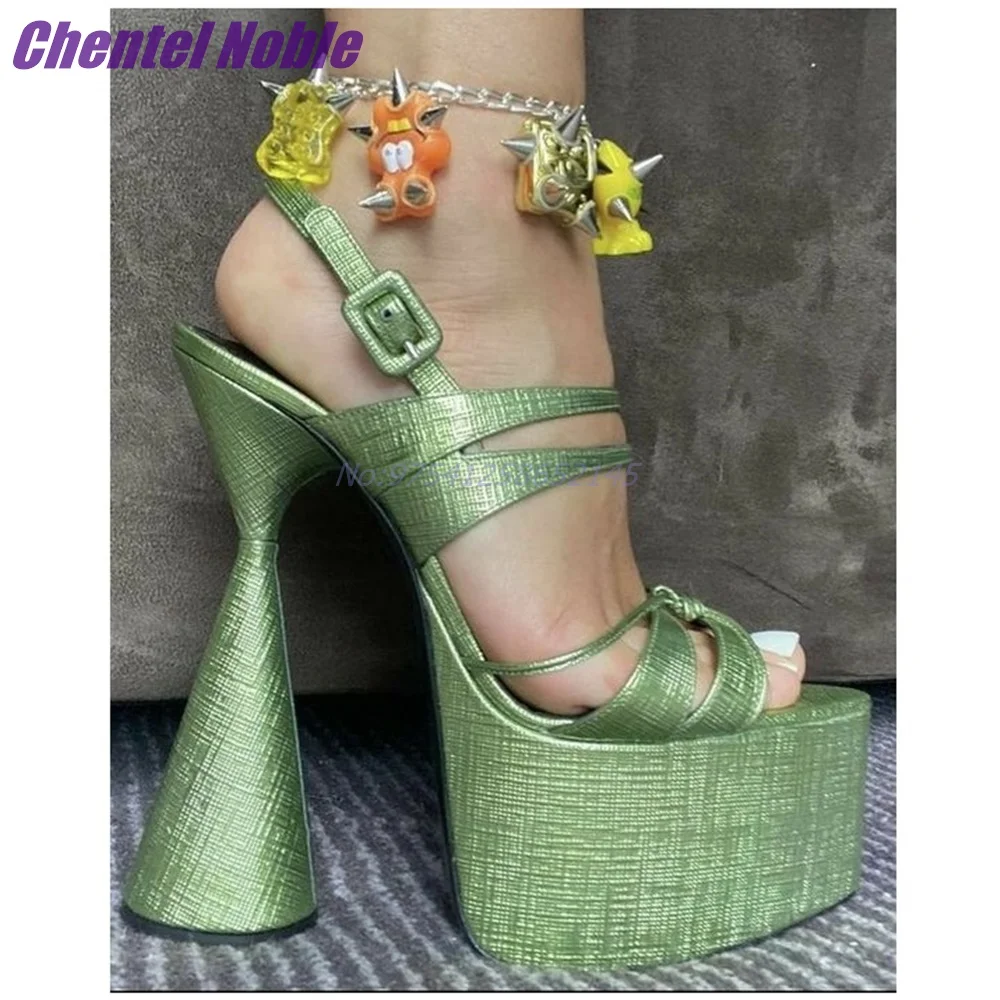 

Plantform Strappy Sandals Special Heel Buckle Strap Summer Women Shoes Fashion Dress Pointed Toe New Arrival Solid Sexy Luxury