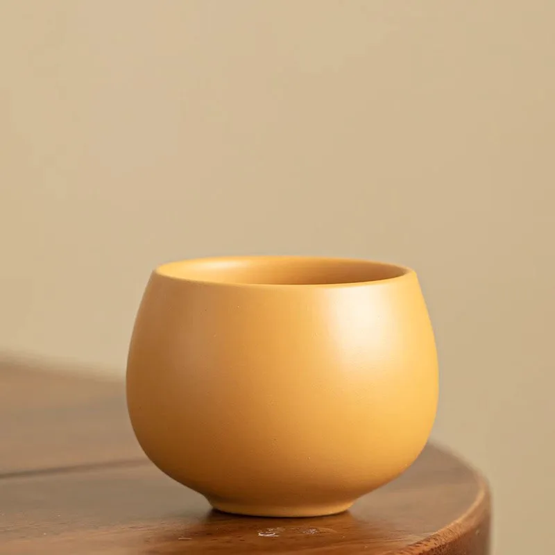 Yellow Duan Clay Zisha Master Cup Luohan Design Single Tasting Tea Cup Personal Use Kung Fu Teaware Home Drinking Handmade