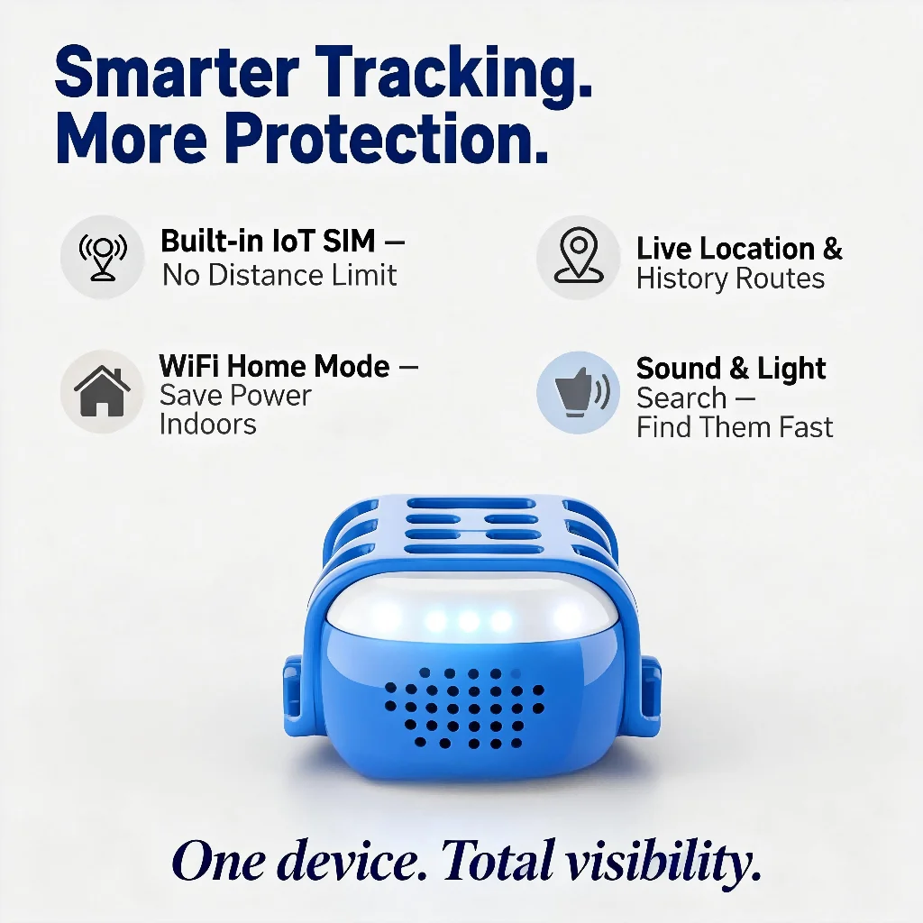 GPS Pet Tracker for Dogs Cats Real Time Tracking Unlimited Distance QR Code Anti-Lost Locator with SIM Subscription Required