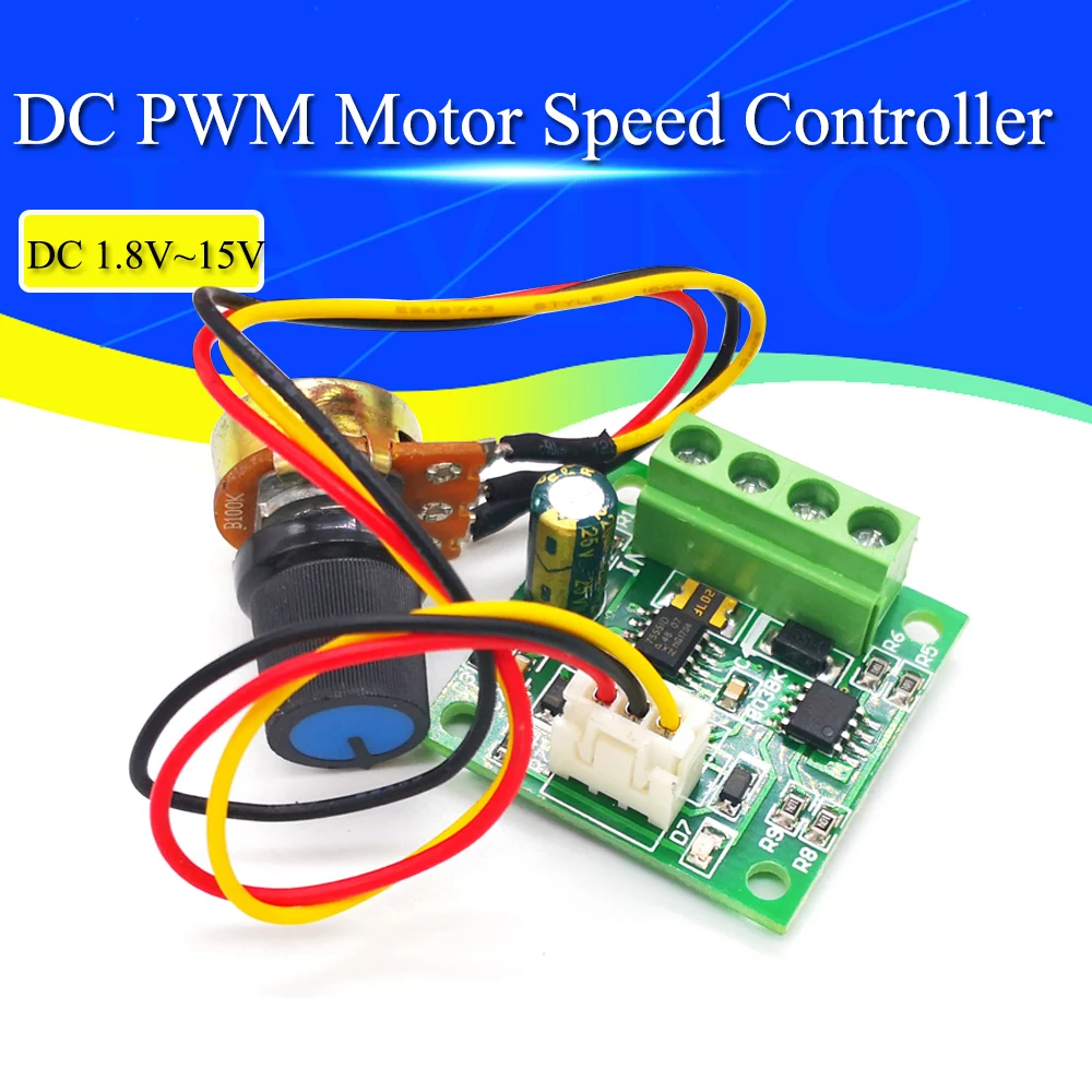 PWM Motor Speed Controller Automatic DC Motor Regulator Control Module Low Voltage DC 1.8V to 15V 2A