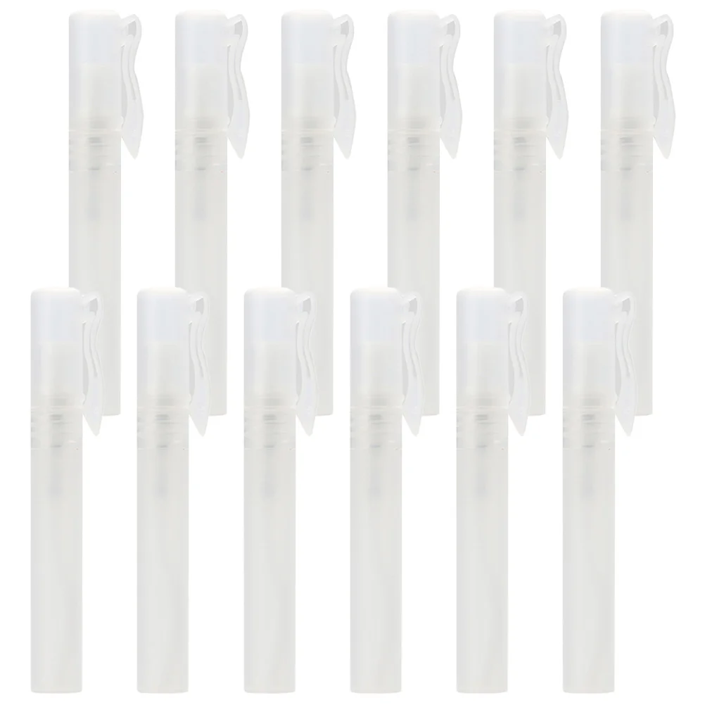 12 Stuks Draagbare Mini Spray Flessen Reisformaat Hervulbare Plastic Parfum Containers Lekvrij Voor Huidverzorging Water Parfum