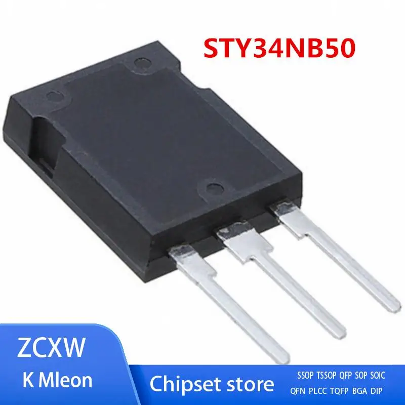 

10PCS/LOT STY34NB50 Y34NB50 STY34NB50F Y34NB50F Max247 34A 500V MESH MOSFET