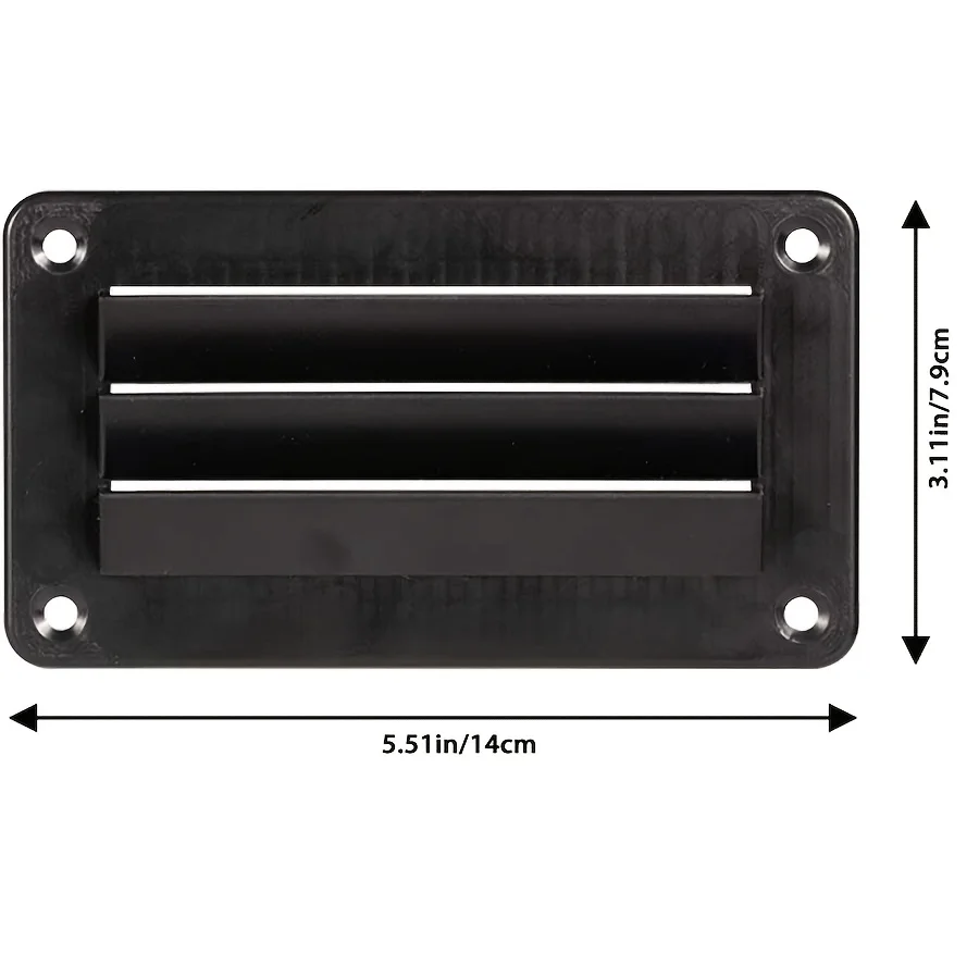 1pcs RV Air Vent Louver Professional Bathroom Office Ventilation Outlet Grille Louver For Boat Yacht Accessories Black